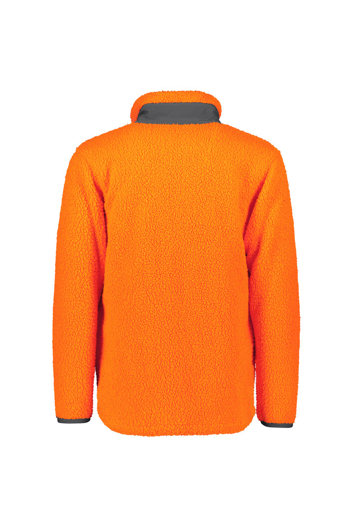 Jaket Bulu Sherpa Streetworx Unisex dengan Ritsleting Penuh
