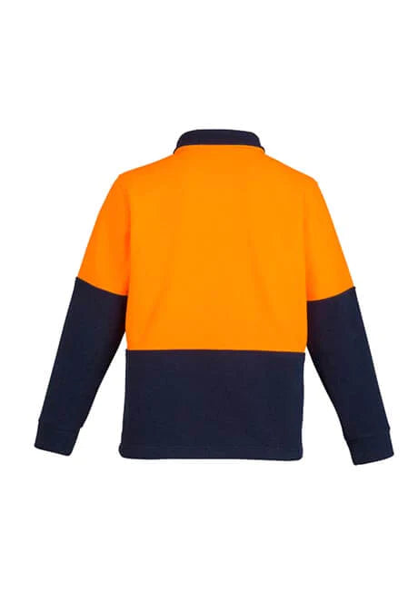 Pulôver de lã polar unissex Hi Vis 1/2 Zip