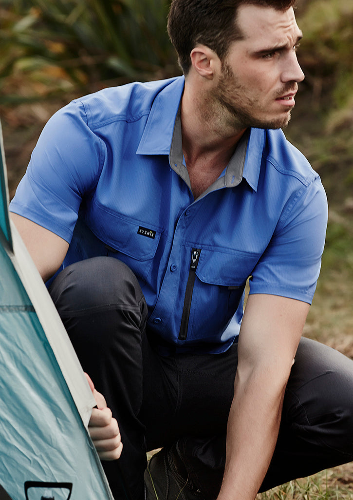 Camisa masculina de manga curta para exterior 