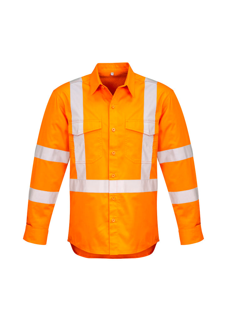 Camisa masculina de manga comprida Hi Vis X com fita traseira