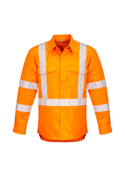 Camisa masculina de manga comprida Hi Vis X com fita traseira