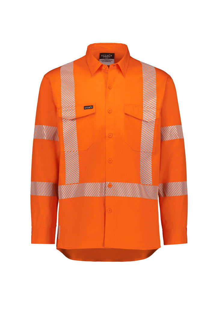 Mens Hi Vis X Back Shirt - Segmented Tape