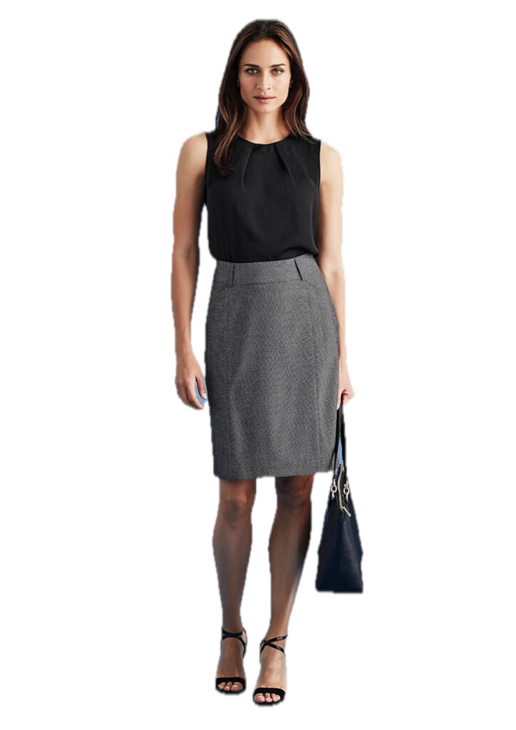 Womens Panelled Skirt With Rear Split