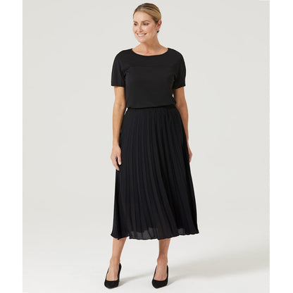 Rok Midi Lipit Georgette Lembut NNT 