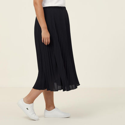 Rok Midi Lipit Georgette Lembut NNT 