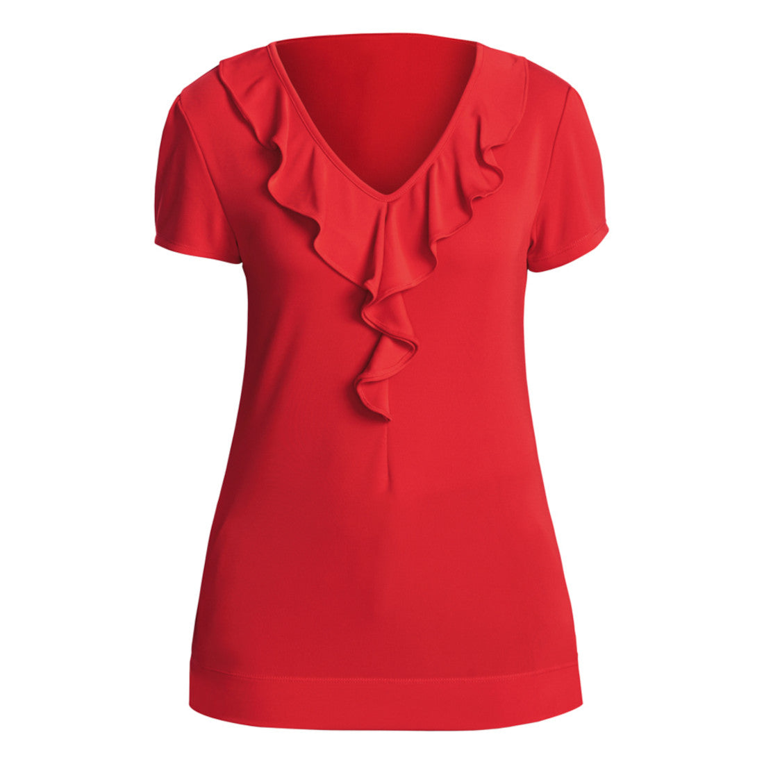 NNT Matt Jersey Cap Sleeve Ruffle T-Top (CAT48F) – Orange