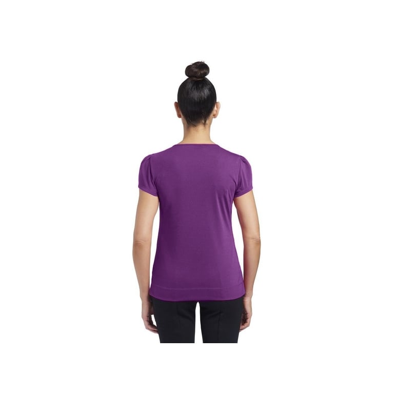 NNT Matt Jersey Cap Sleeve Ruffle Neck T-Top (CAT48H) – Purple