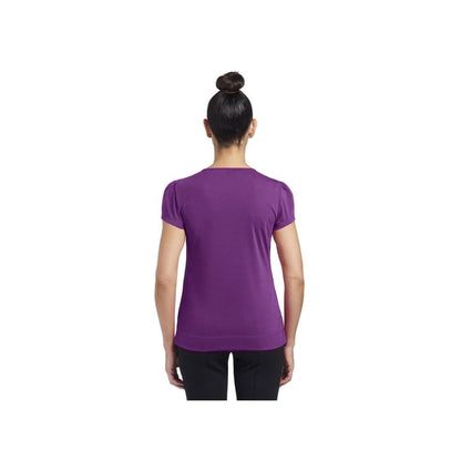 NNT Matt Jersey Cap Sleeve Ruffle Neck T-Top (CAT48H) – Purple