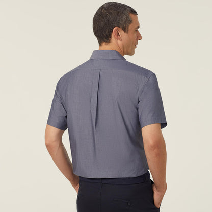 NNT Poly Cotton End On End Short Sleeve Shirt (CATJB7) – Navy