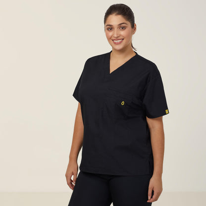 NNT WonderWink Scrub Top Alpha (CATRE4) – Black