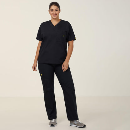 NNT WonderWink Scrub Top Alpha (CATRE4) – Black