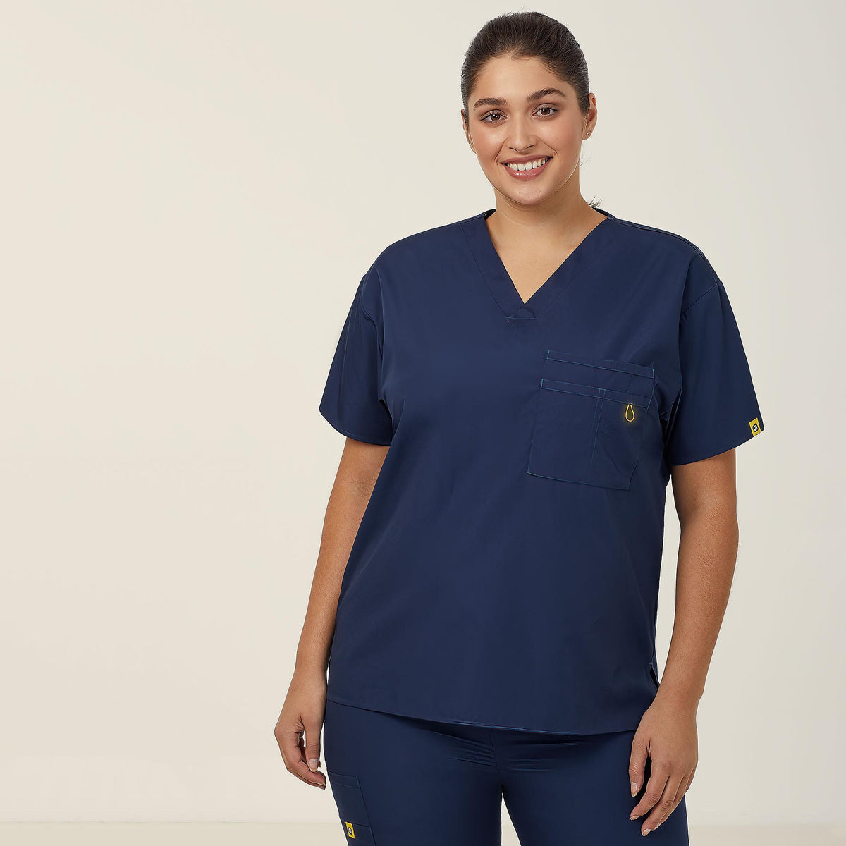 NNT WonderWink Scrub Top Alpha (CATRE4) – Navy