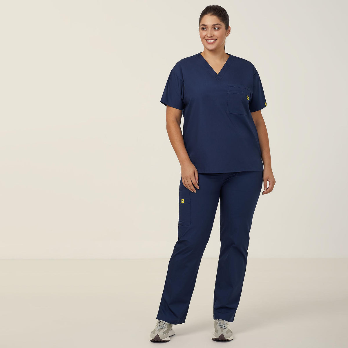 NNT WonderWink Scrub Top Alpha (CATRE4) – Navy