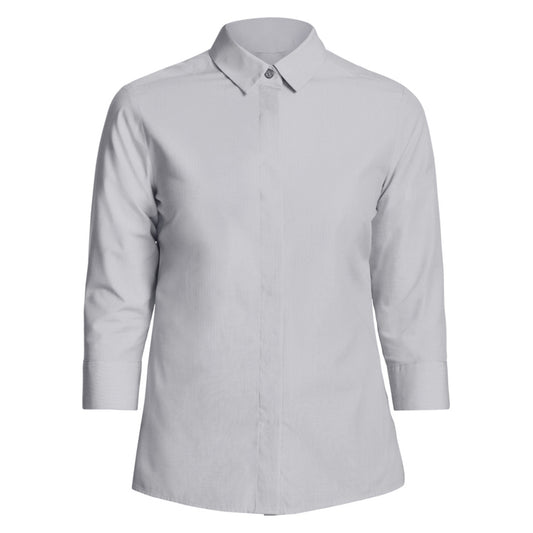 NNT End On End 3/4 Sleeve Shirt (CATU5H) – Silver