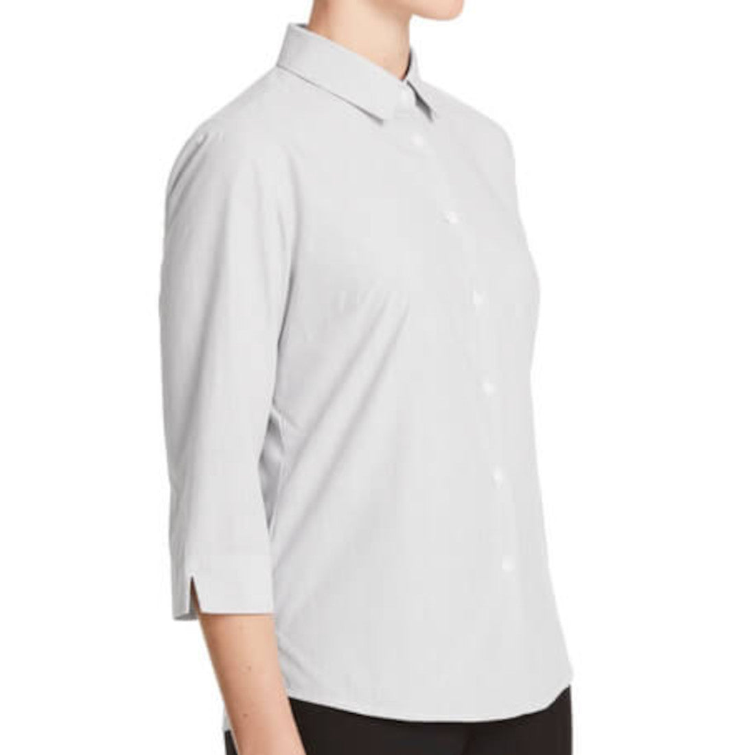 NNT Textured Stripe 3/4 Sleeve Shirt (CATU63) – Charcoal
