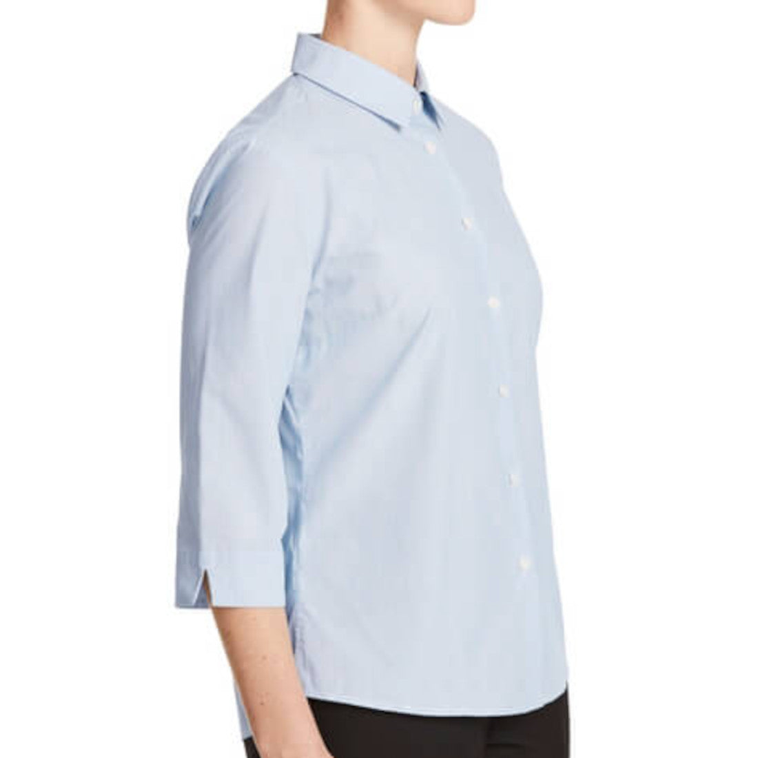 NNT Textured Stripe 3/4 Sleeve Shirt (CATU63) – Light Blue