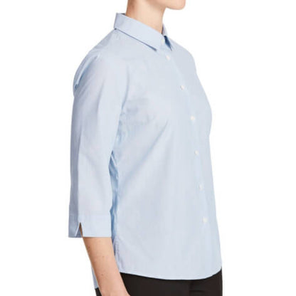 NNT Textured Stripe 3/4 Sleeve Shirt (CATU63) – Light Blue