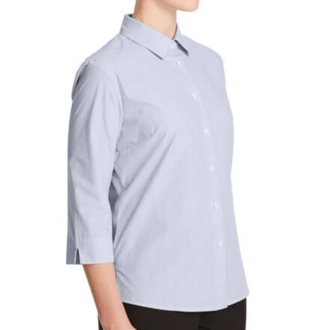 NNT Textured Stripe 3/4 Sleeve Shirt (CATU63) – Mid Blue