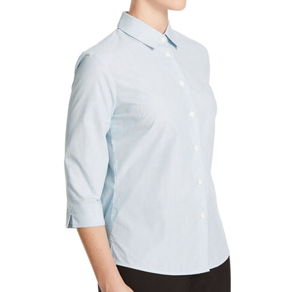 NNT Textured Stripe 3/4 Sleeve Shirt (CATU63) – Teal