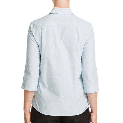 NNT Textured Stripe 3/4 Sleeve Shirt (CATU63) – Teal