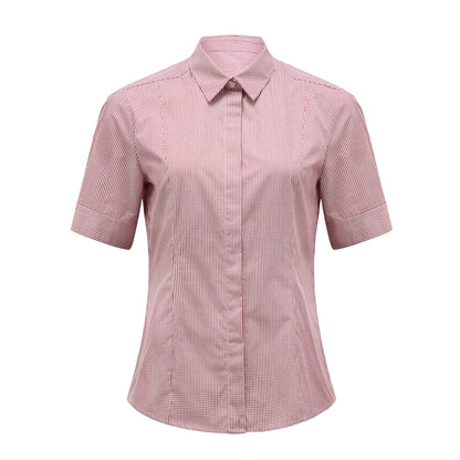 NNT Gingham Short Sleeve Shirt (CATU7B) – Pink/White Gingham