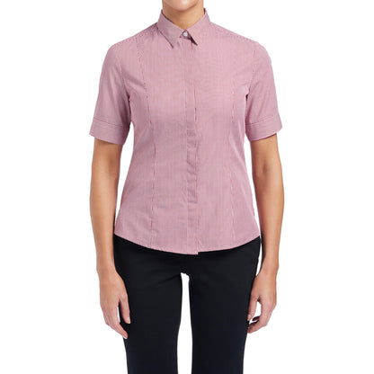 NNT Gingham Short Sleeve Shirt (CATU7B) – Pink/White Gingham