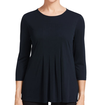 NNT Matt Jersey 3/4 Sleeve Pleat Front T-Top (CATU7D) – Dark Navy