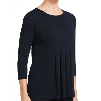 NNT Matt Jersey 3/4 Sleeve Pleat Front T-Top (CATU7D) – Dark Navy