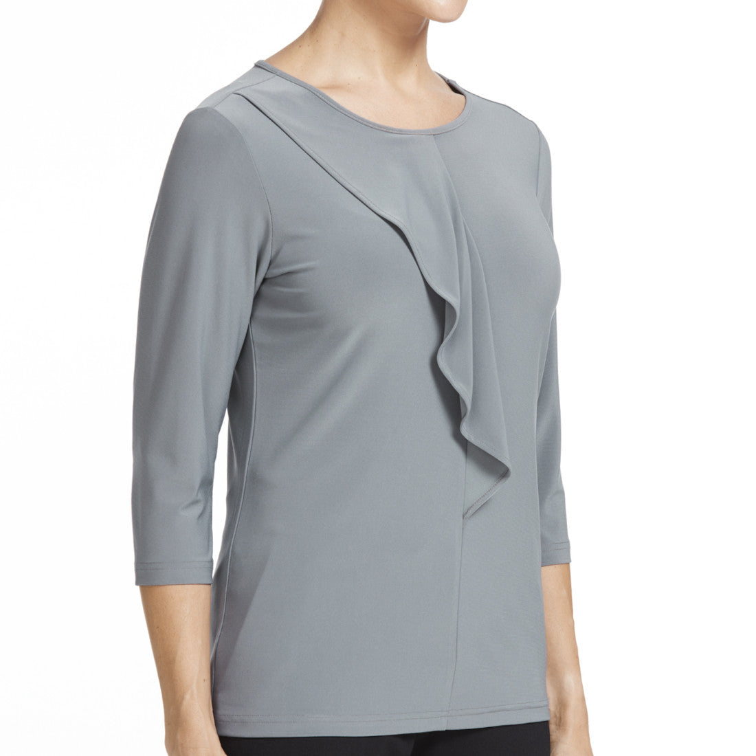 NNT Soft Jersey 3/4 Round Neck T-Top (CATU9Q) – Charcoal