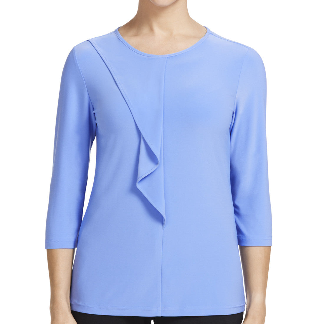 NNT Soft Jersey 3/4 Round Neck T-Top (CATU9Q) – Light Blue