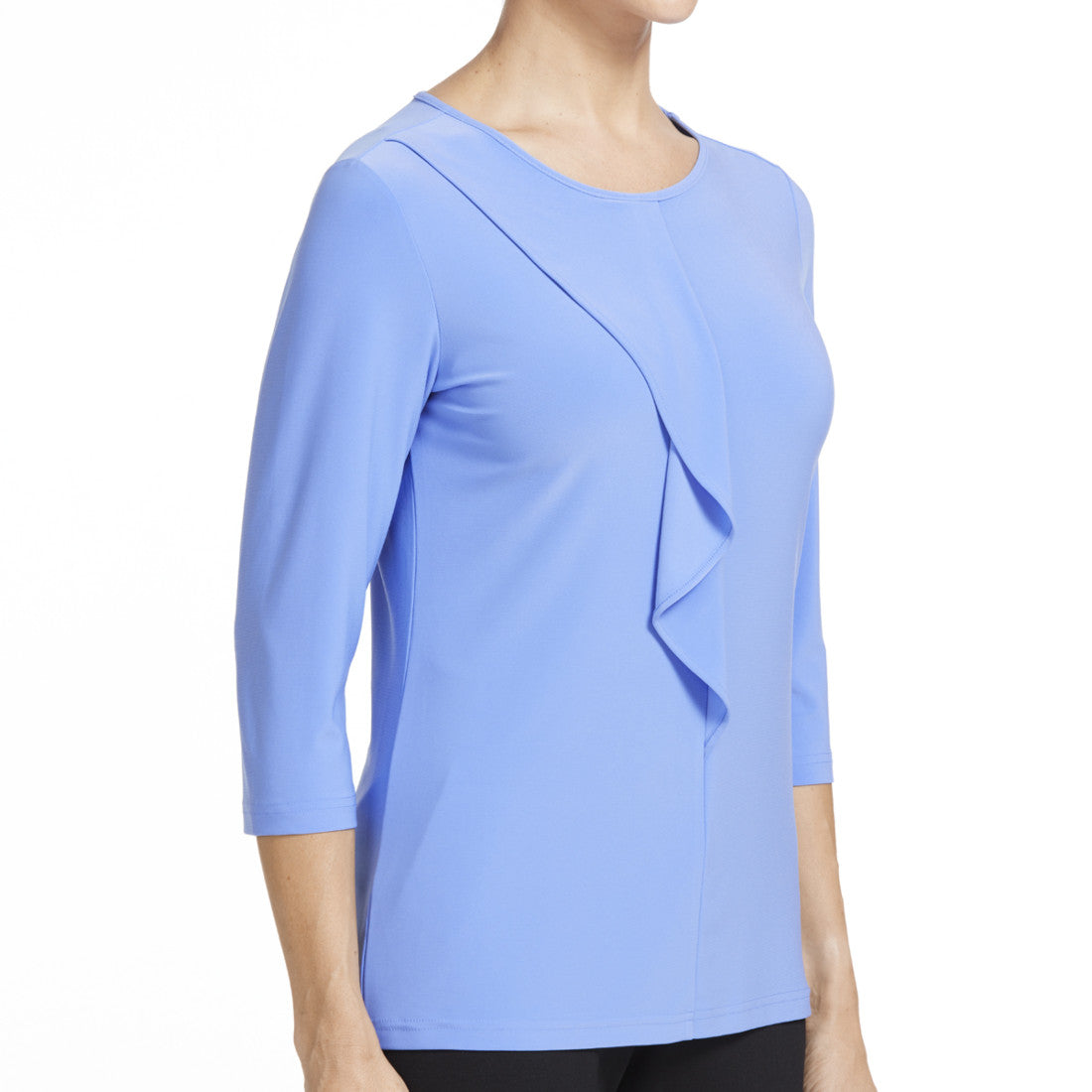 NNT Soft Jersey 3/4 Round Neck T-Top (CATU9Q) – Light Blue
