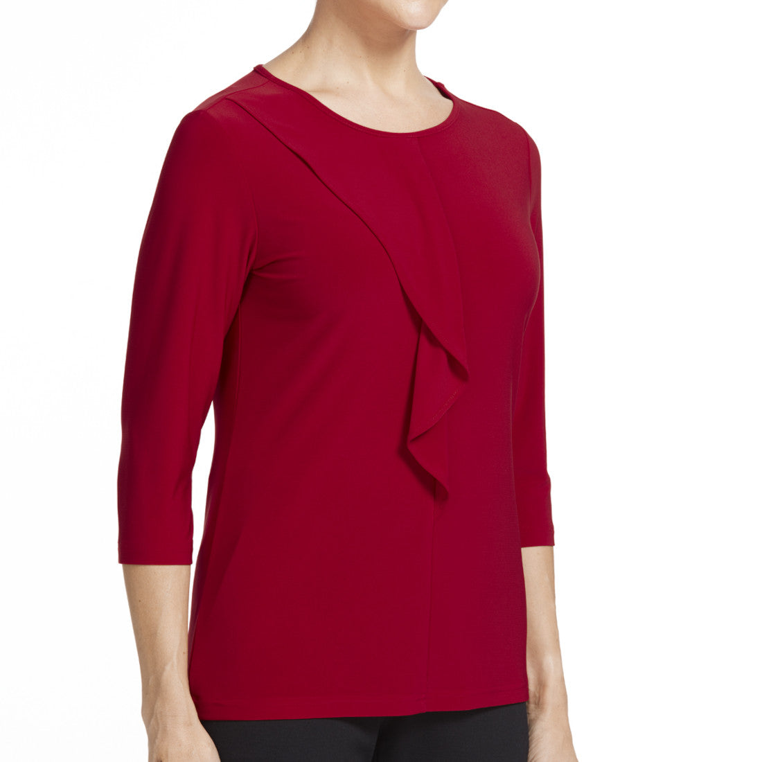 NNT Soft Jersey 3/4 Round Neck T-Top (CATU9Q) – Red