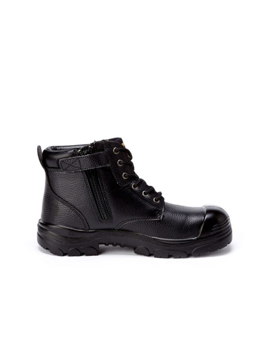 Hard Yakka Gravel Emboss Zip Safety Boot – Black