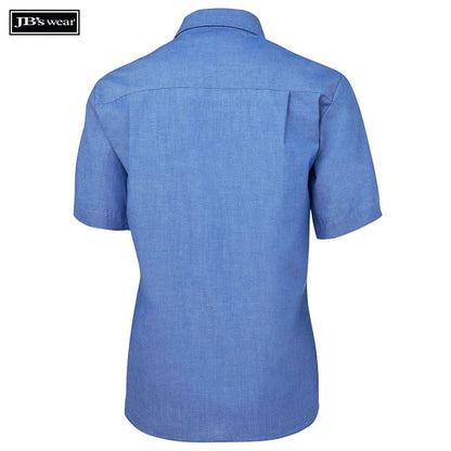 Kemeja Chambray Indigo Ukuran S/S Asli Wanita JB's