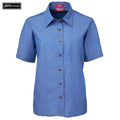 Kemeja Chambray Indigo Ukuran S/S Asli Wanita JB's