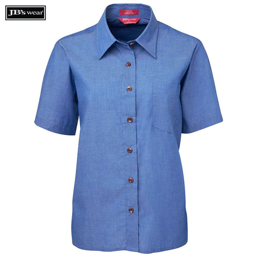 JB’S LADIES ORIGINAL S/S INDIGO CHAMBRAY SHIRT