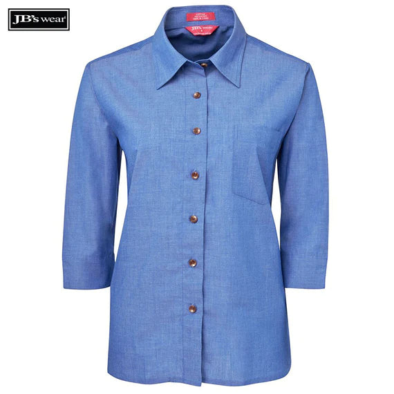 JB’S LADIES ORIGINAL 3/4 INDIGO CHAMBRAY SHIRT