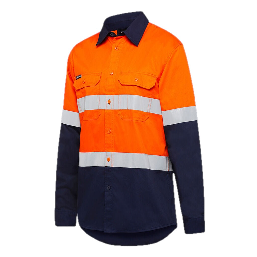 HI-VIS STRETCH REFLECTIVE LONG SLEEVE WORK SHIRT
