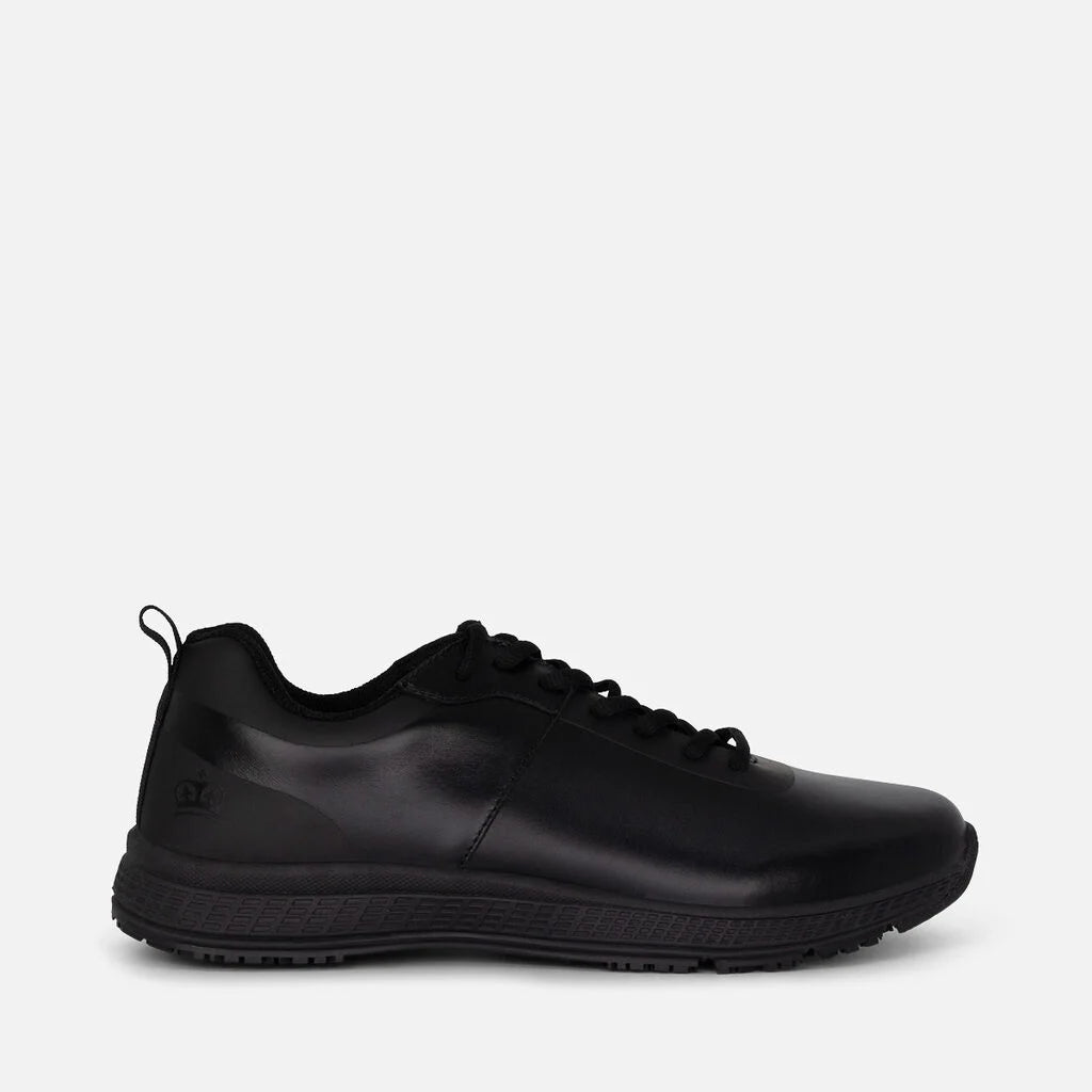 Sepatu Kerja Superlite Kulit Bertali - Hitam