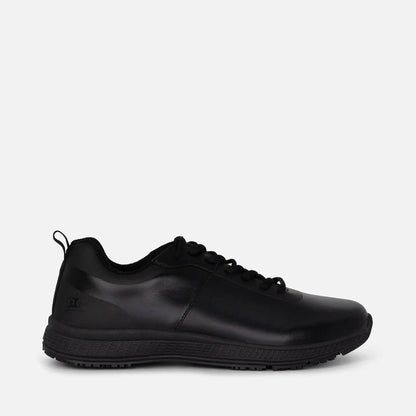 Sepatu Kerja Superlite Kulit Bertali - Hitam
