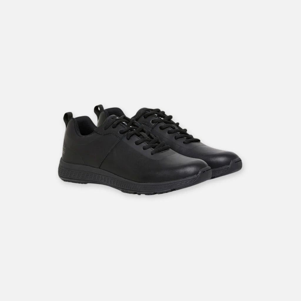 Sepatu Kerja Superlite Kulit Bertali - Hitam
