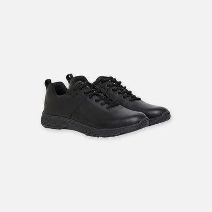Sepatu Kerja Superlite Kulit Bertali - Hitam