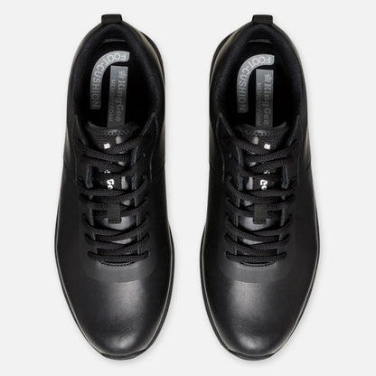 Sepatu Kerja Superlite Kulit Bertali - Hitam
