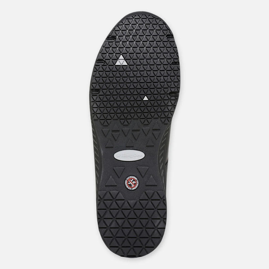 Sepatu Kerja Superlite Kulit Bertali - Hitam