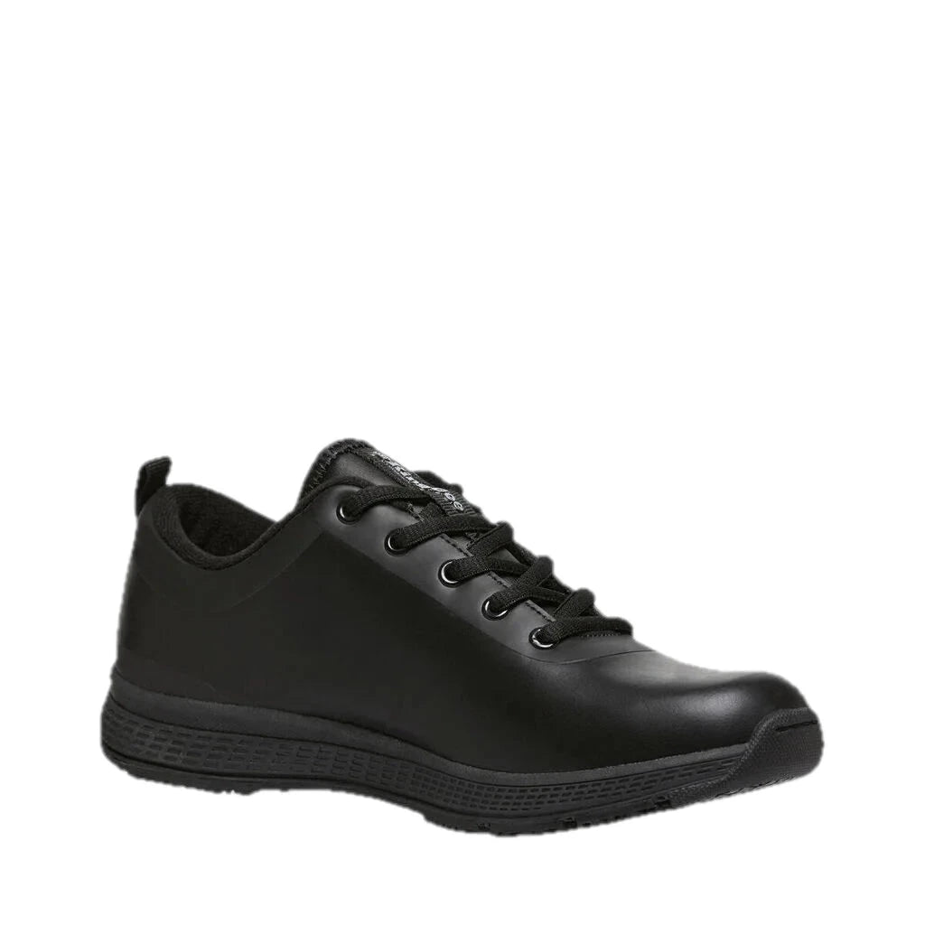 Women's Superlite Leather Lace-Up Work Shoes - Black