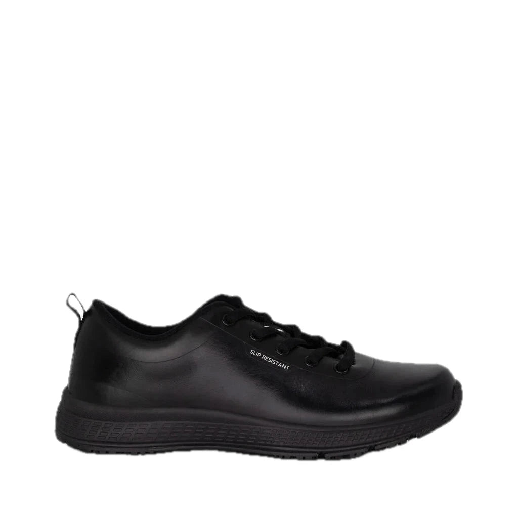 Women's Superlite Leather Lace-Up Work Shoes - Black