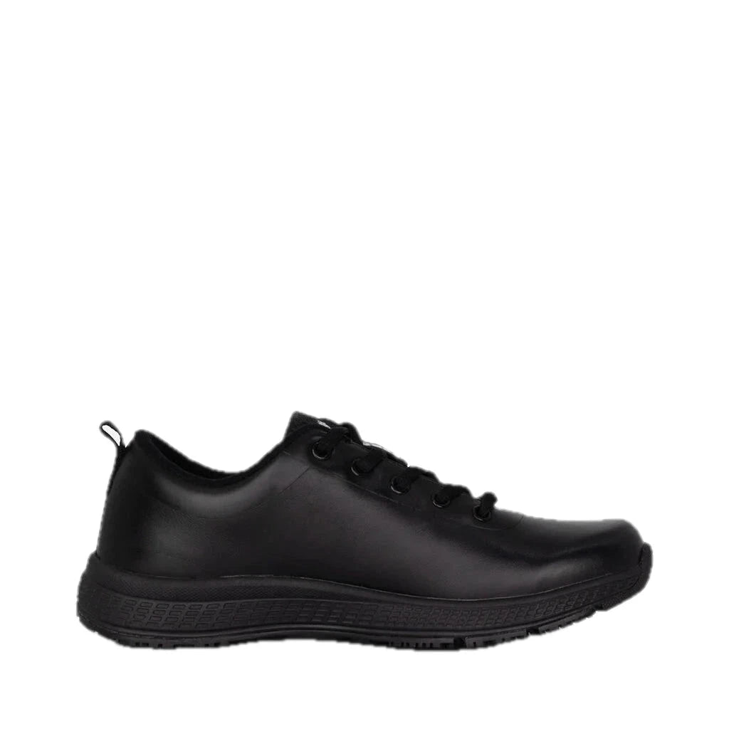 Women's Superlite Leather Lace-Up Work Shoes - Black
