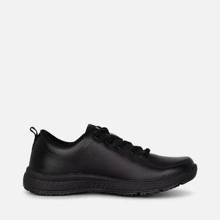 Women's Superlite Leather Lace-Up Work Shoes - Black