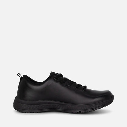 Women's Superlite Leather Lace-Up Work Shoes - Black