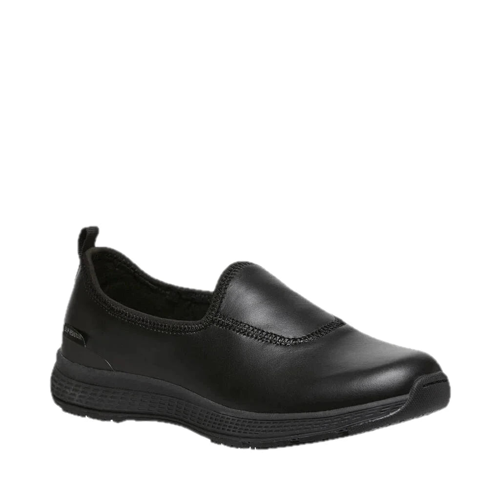 Women's Superlite Leather Slip-On Work Shoes -Black